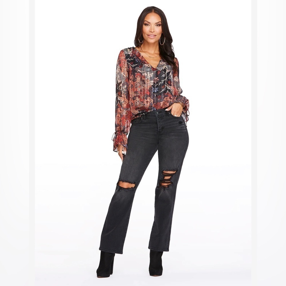 NEW JESSICA SIMPSON - Aurora Top in Autumn Memories - Picture 3 of 6